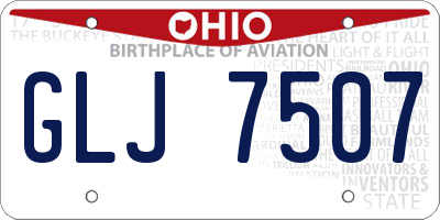OH license plate GLJ7507