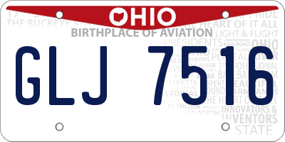OH license plate GLJ7516
