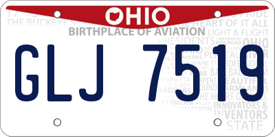 OH license plate GLJ7519