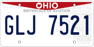 OH license plate GLJ7521