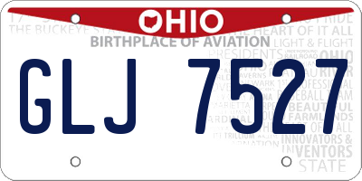 OH license plate GLJ7527