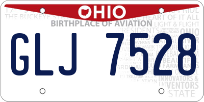 OH license plate GLJ7528