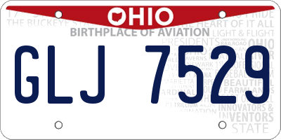 OH license plate GLJ7529