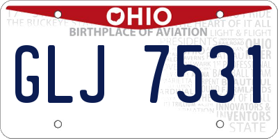 OH license plate GLJ7531