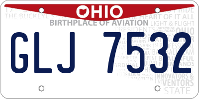 OH license plate GLJ7532