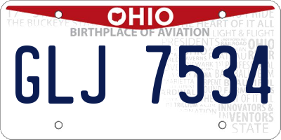 OH license plate GLJ7534