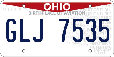 OH license plate GLJ7535