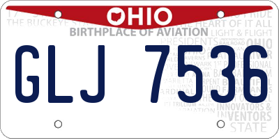 OH license plate GLJ7536
