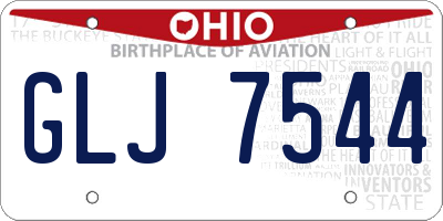 OH license plate GLJ7544