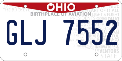 OH license plate GLJ7552
