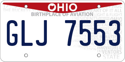 OH license plate GLJ7553