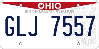 OH license plate GLJ7557
