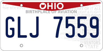 OH license plate GLJ7559
