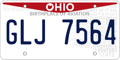 OH license plate GLJ7564