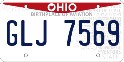 OH license plate GLJ7569