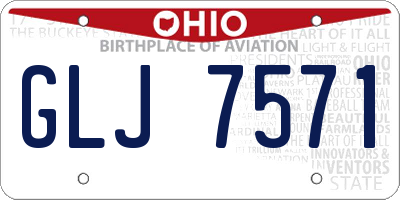 OH license plate GLJ7571