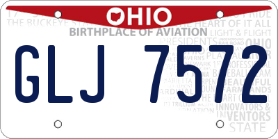 OH license plate GLJ7572