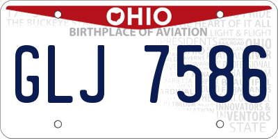 OH license plate GLJ7586