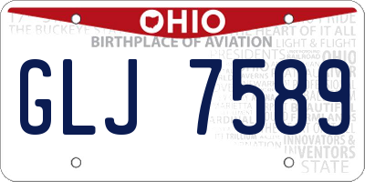 OH license plate GLJ7589