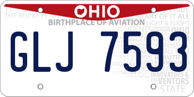 OH license plate GLJ7593