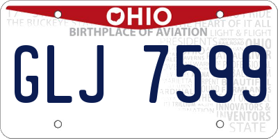 OH license plate GLJ7599