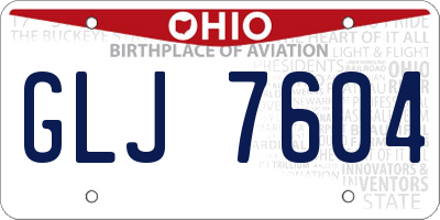 OH license plate GLJ7604