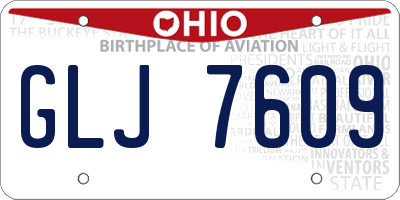 OH license plate GLJ7609