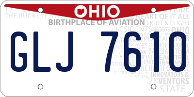 OH license plate GLJ7610