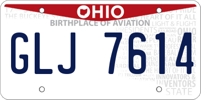OH license plate GLJ7614