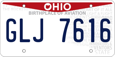 OH license plate GLJ7616