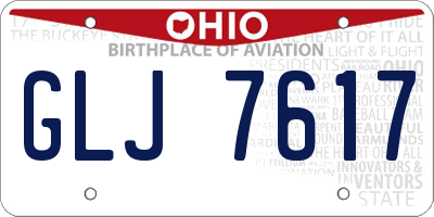 OH license plate GLJ7617