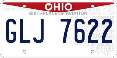 OH license plate GLJ7622