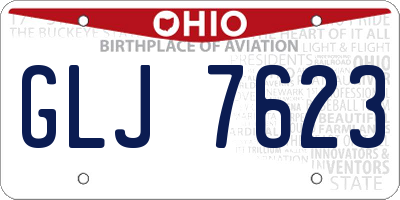 OH license plate GLJ7623