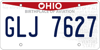 OH license plate GLJ7627