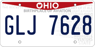 OH license plate GLJ7628