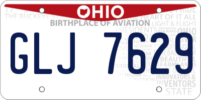 OH license plate GLJ7629