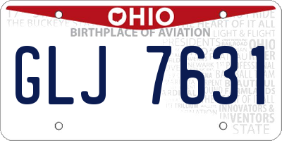 OH license plate GLJ7631