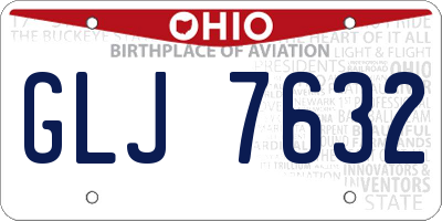 OH license plate GLJ7632