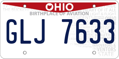 OH license plate GLJ7633