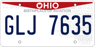OH license plate GLJ7635
