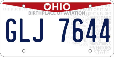 OH license plate GLJ7644