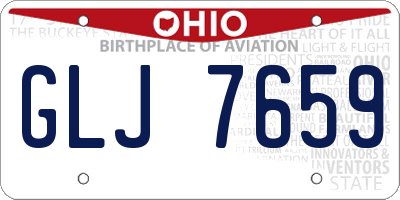 OH license plate GLJ7659