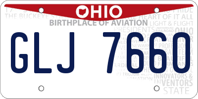 OH license plate GLJ7660