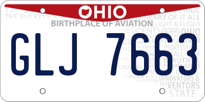 OH license plate GLJ7663