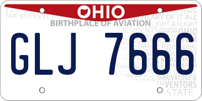 OH license plate GLJ7666