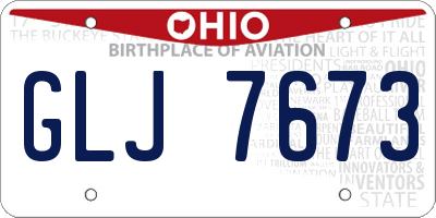 OH license plate GLJ7673