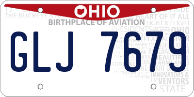 OH license plate GLJ7679