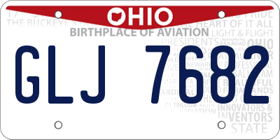OH license plate GLJ7682