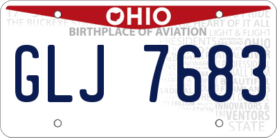 OH license plate GLJ7683