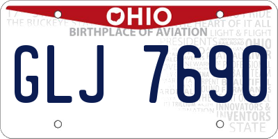 OH license plate GLJ7690